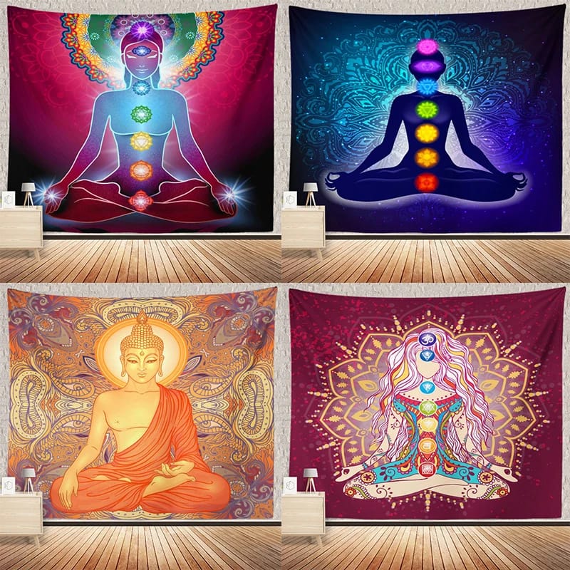 Register 37 New Yoga Meditation Tapestry Tapestry Tapestry Meditation Background Cloth Decoration Thickened Tapestry Wholesale To Figure DIY